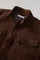 Brown Suede Padded Overshirt