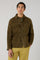 Dunkelkhaki Veloursleder-Arbeiterjacke