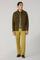 Dunkelkhaki Veloursleder-Arbeiterjacke