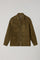 Dunkelkhaki Veloursleder-Arbeiterjacke