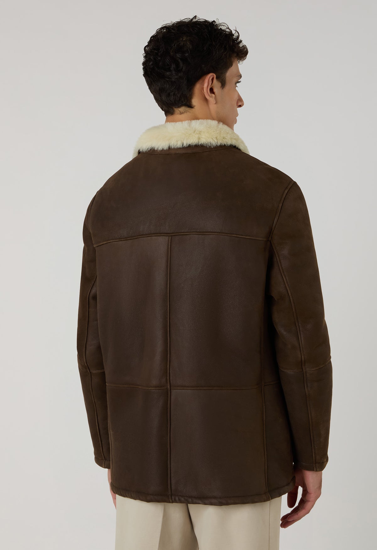 Brown Shearling Sahariana