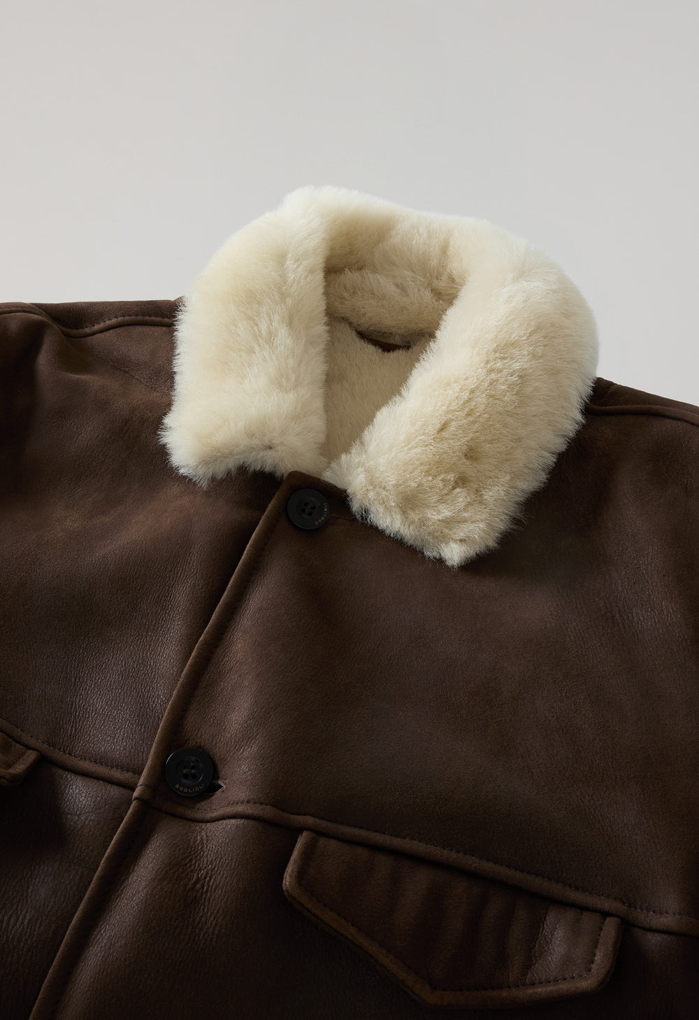 Brown Shearling Sahariana