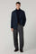 Blue Houndstooth Jersey double-breasted Easy Jacket