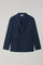 Blue Houndstooth Jersey double-breasted Easy Jacket