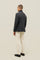 Grey Houndstooth Jersey double-breasted Easy Jacket