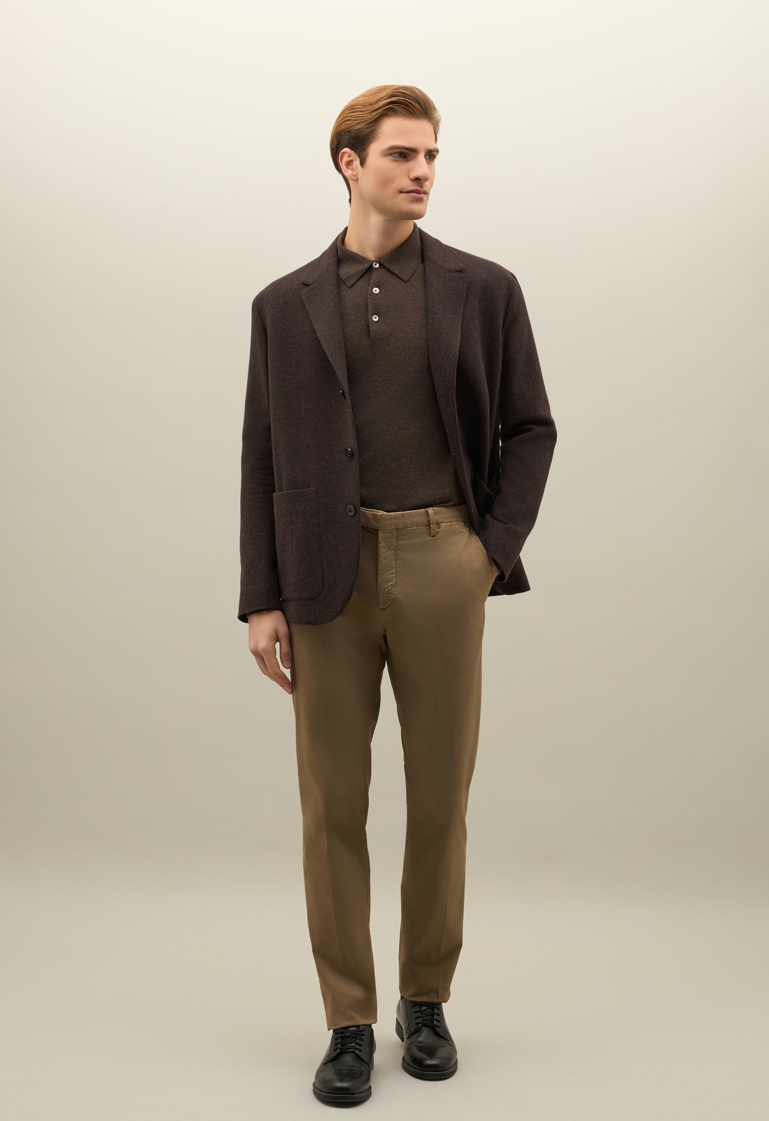 Brown Wool Cashmere Over Jacket