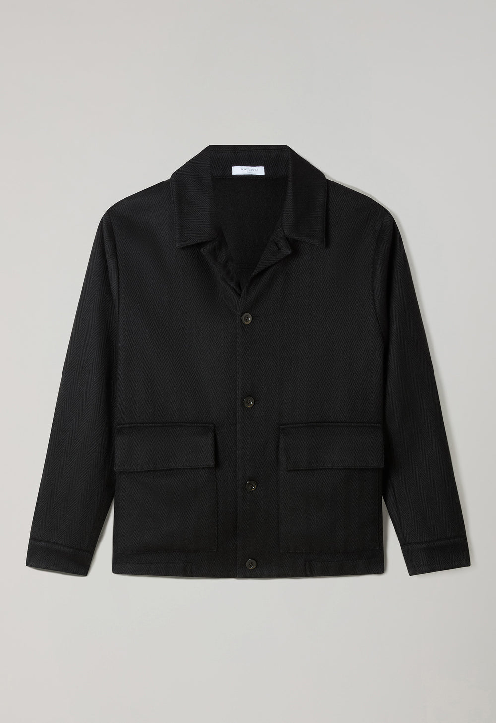 Giacca Boxie in cashmere e lana nera