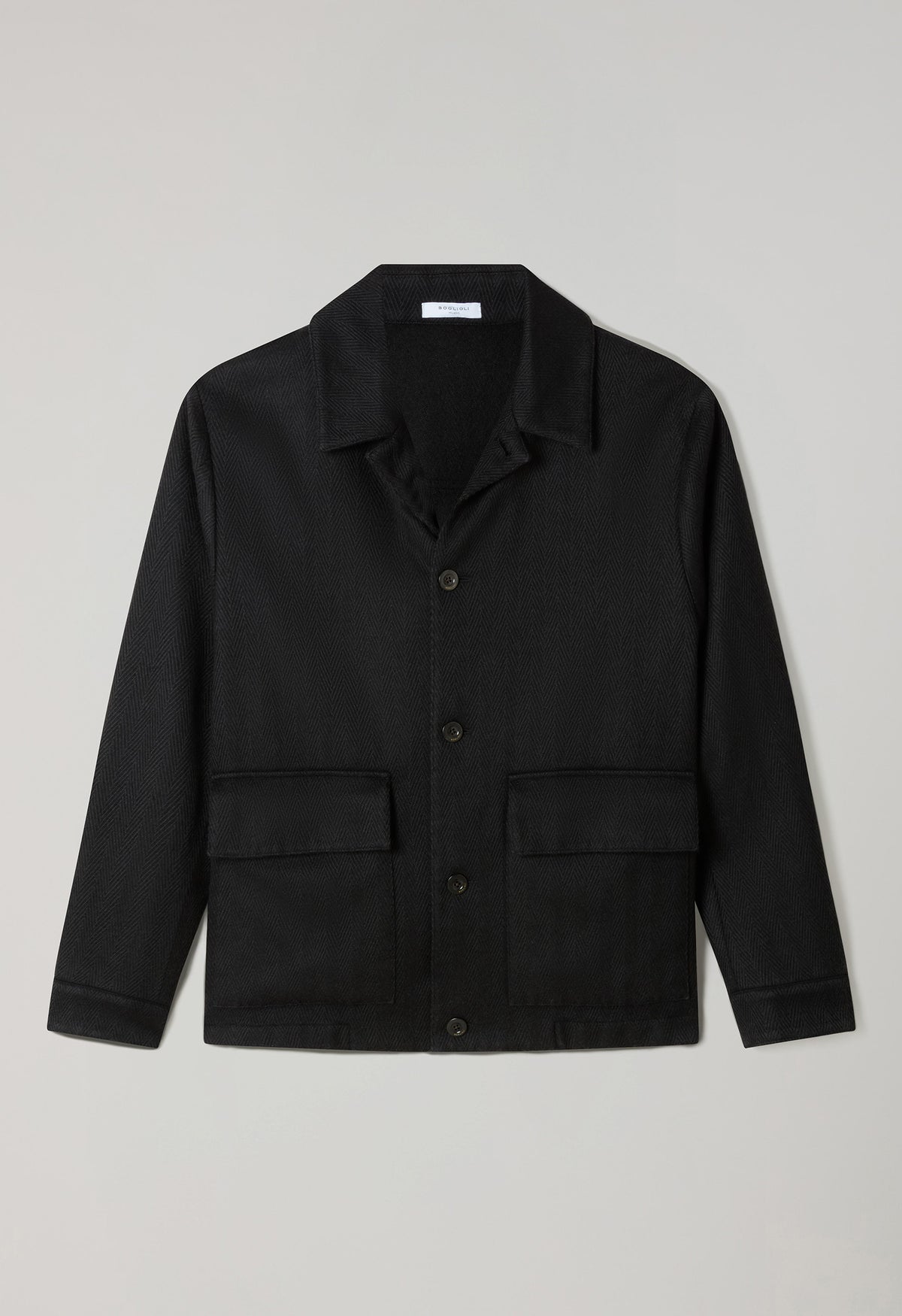 Giacca Boxie in cashmere e lana nera