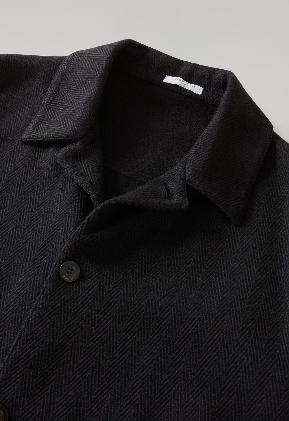 Giacca Boxie in cashmere e lana nera