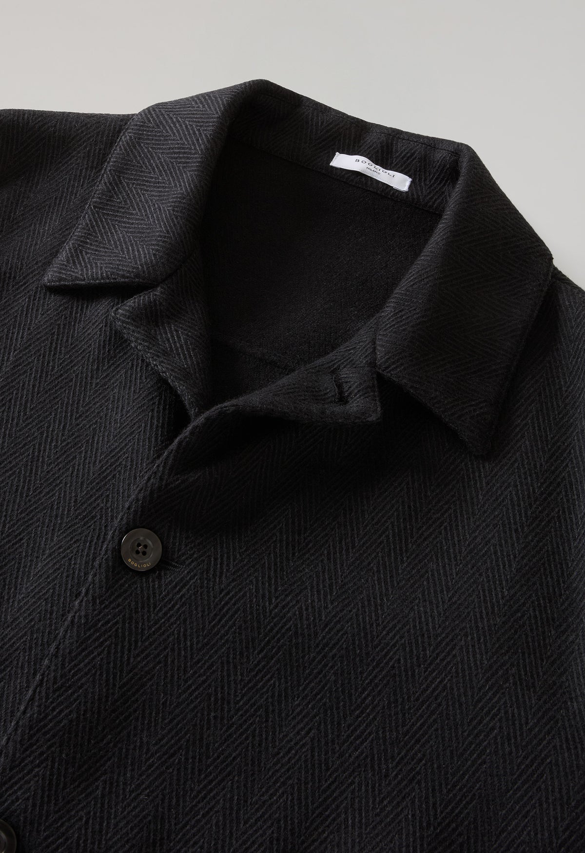 Giacca Boxie in cashmere e lana nera