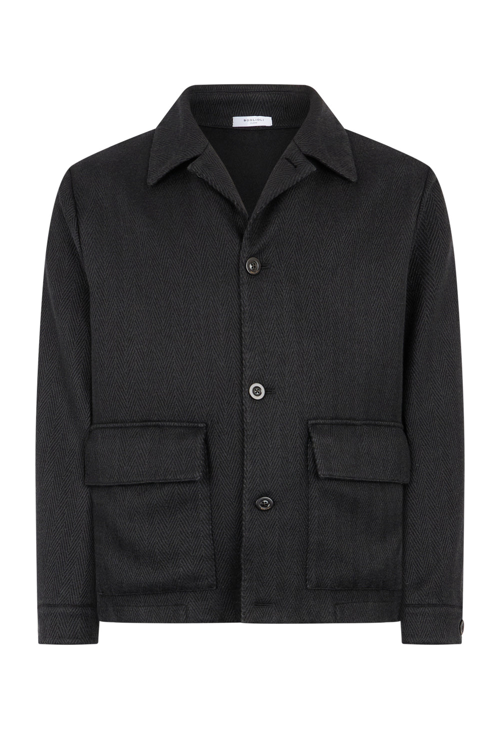 Black Cashmere Wool Boxie Jacket