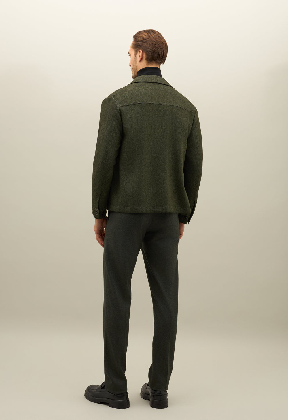 Green Tinto Velo Wool Boxie Jacket