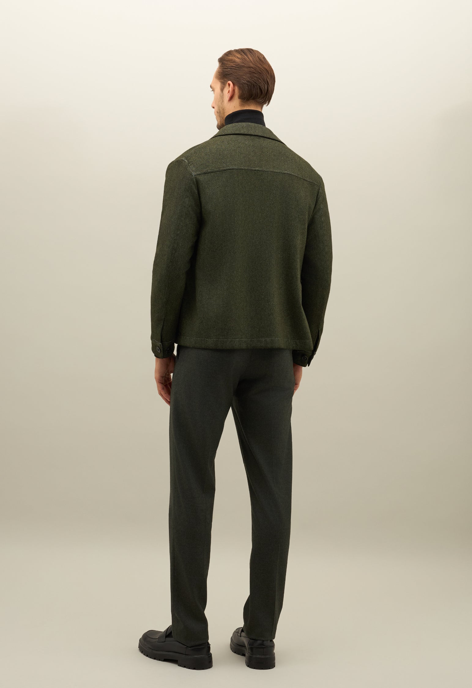 Green Tinto Velo Wool Boxie Jacket