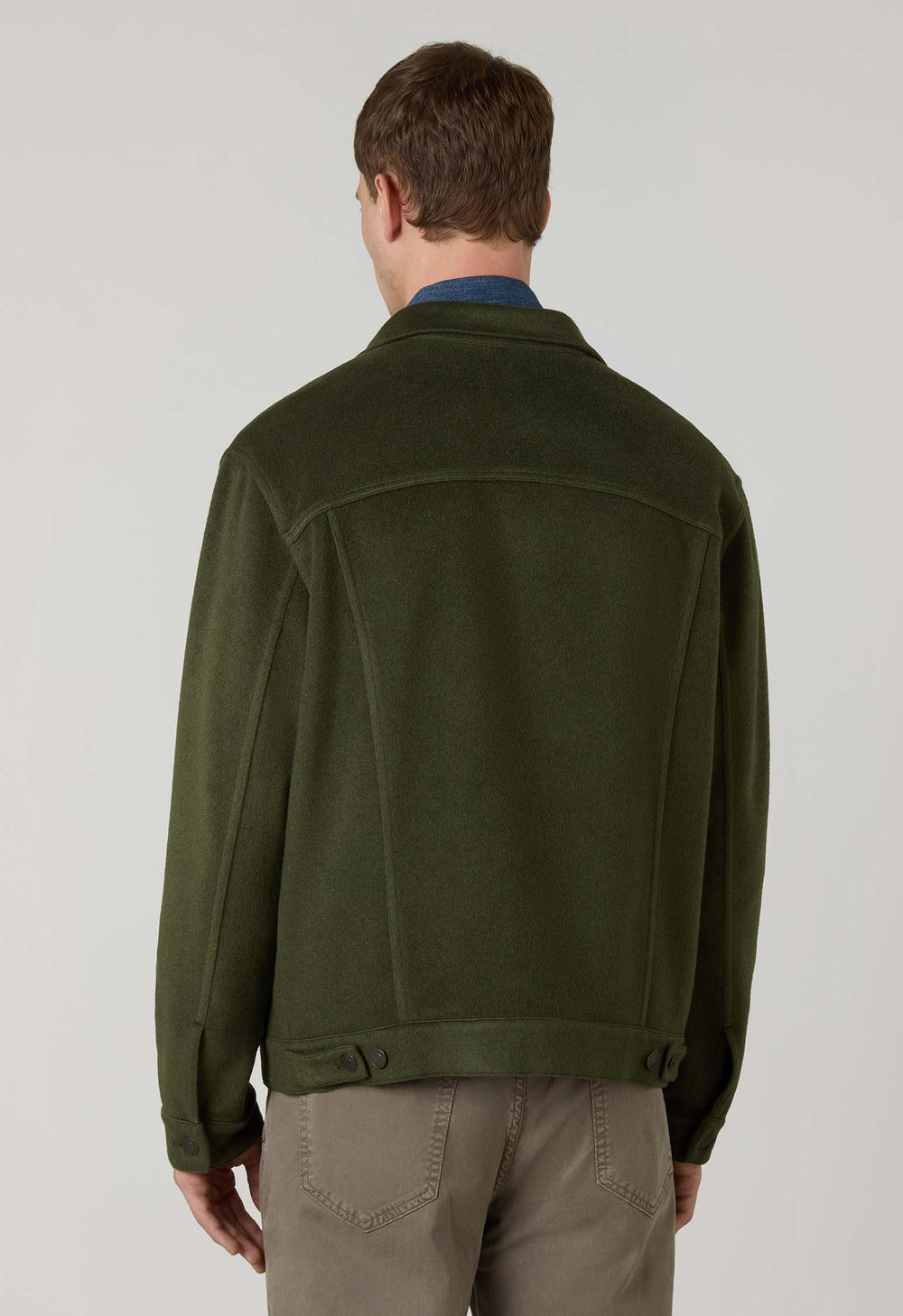 Green Garment Dyed Cashmere Biker