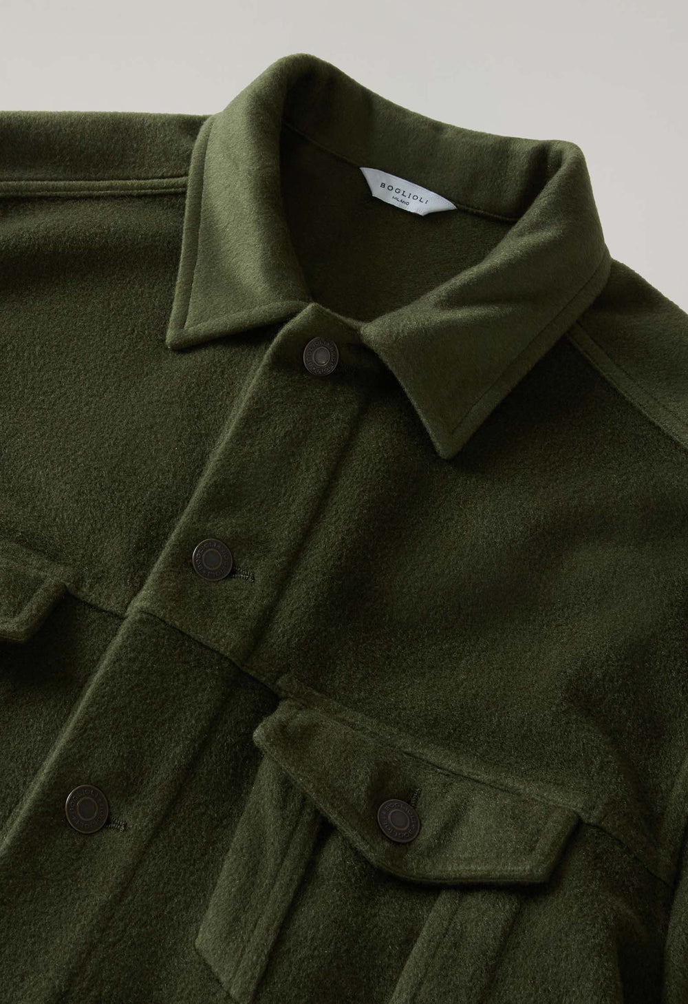 Green Garment Dyed Cashmere Biker