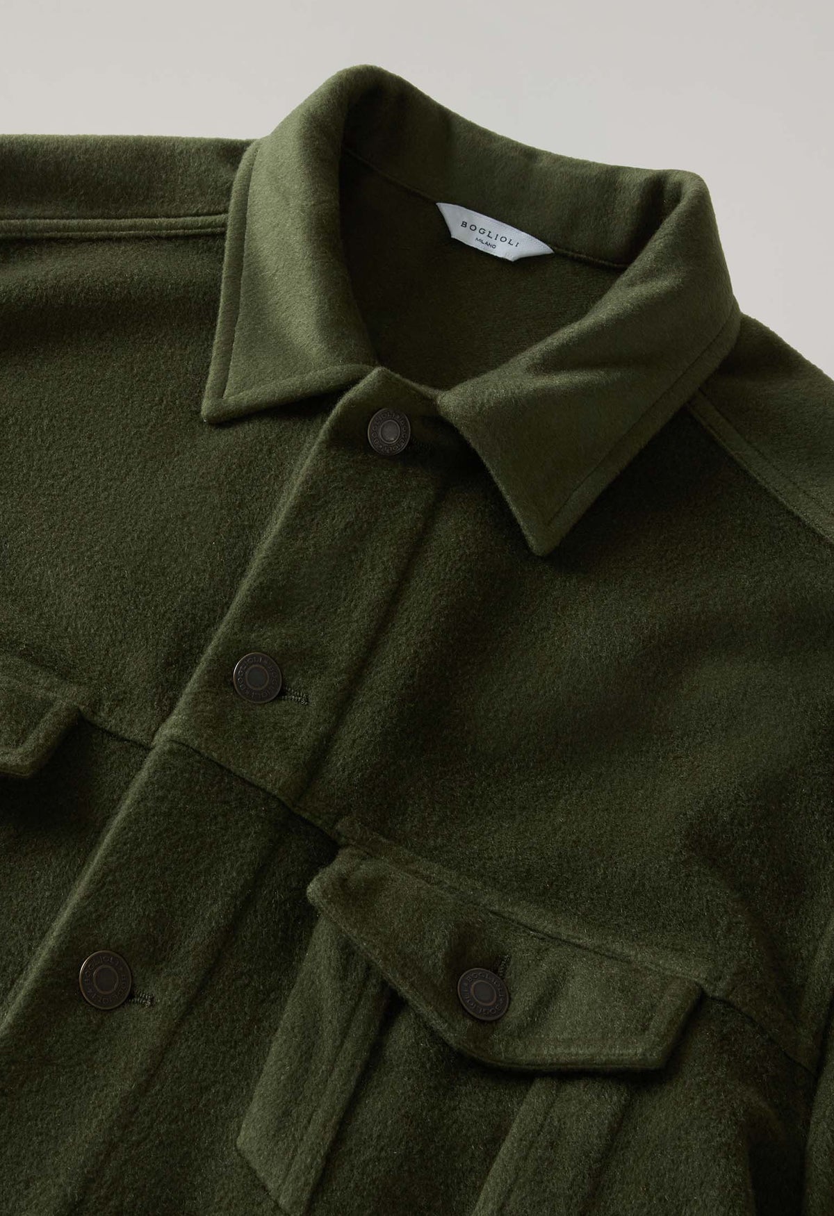 Green Garment Dyed Cashmere Biker