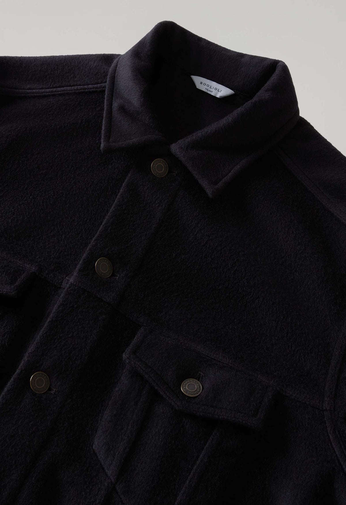 Dark Grey Garment Dyed Cashmere Biker