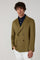 Green Linen Mohair Double-Breasted Sartoria Jacket