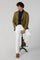 Green Linen Mohair Double-Breasted Sartoria Jacket