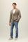 Beige-Braunes Sakko Dover aus kariertem Flanell