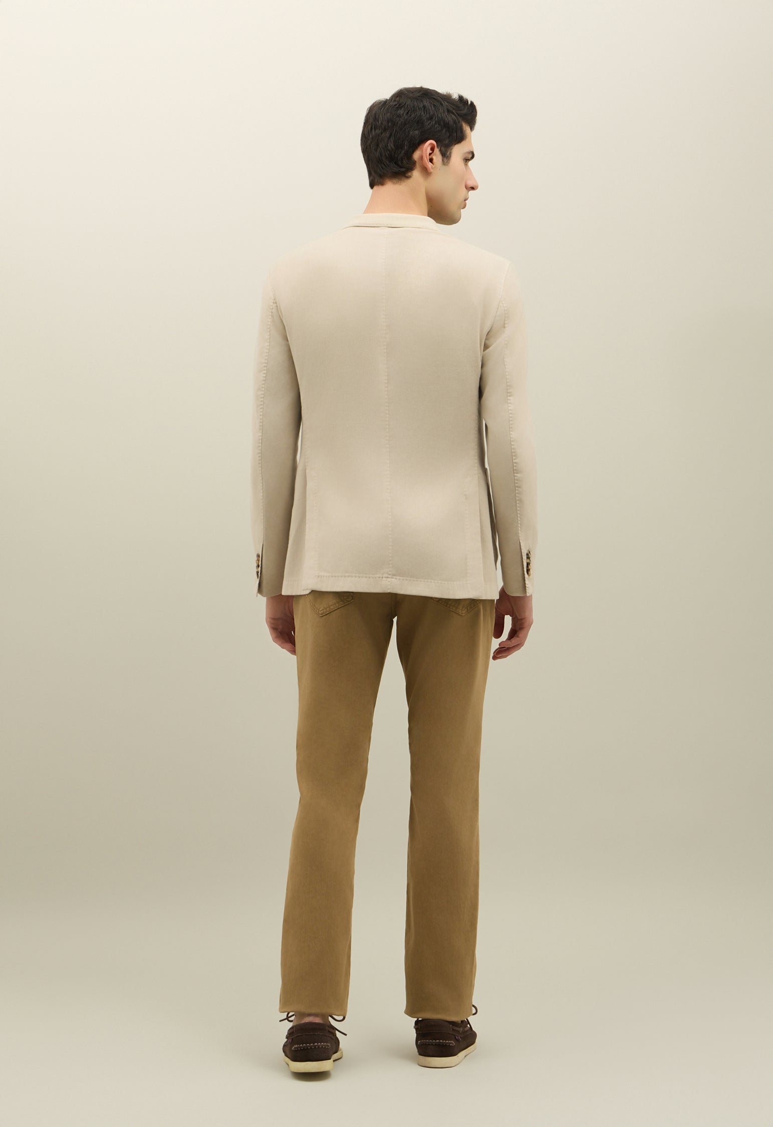 Warm White Blended Soft Cotton Dover Jacket | Boglioli