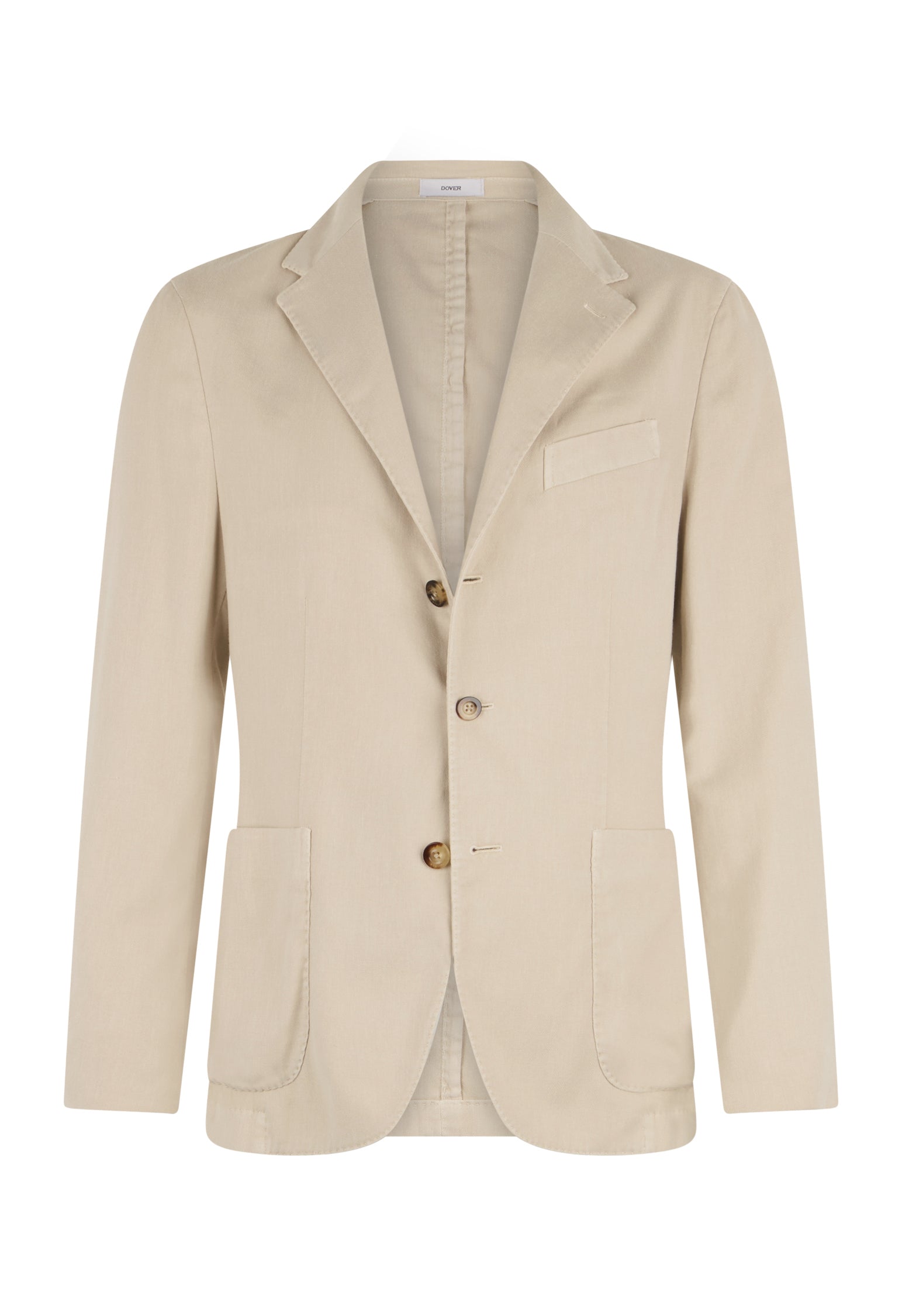 Warm White Blended Soft Cotton Dover Jacket | Boglioli
