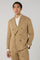 Garment Dyed Cotton Linen Satin double-breasted Dover Suit