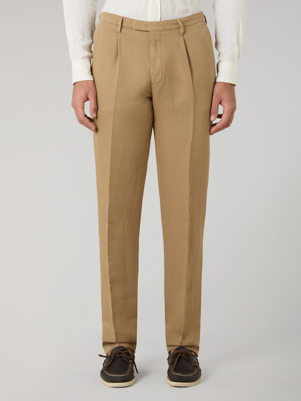 Garment Dyed Cotton Linen Satin double-breasted Dover Suit