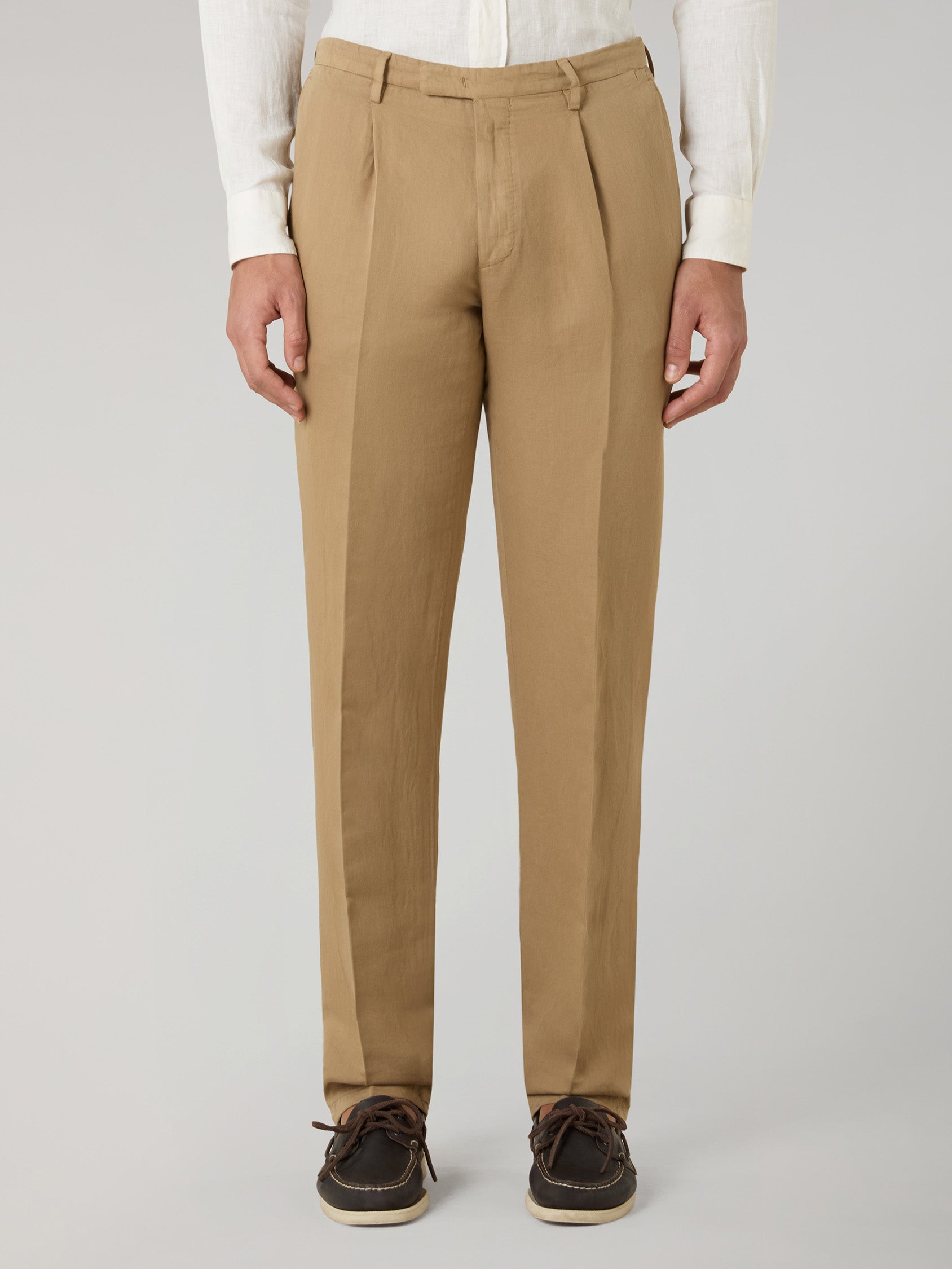 Garment Dyed Cotton Linen Satin double-breasted Dover Suit