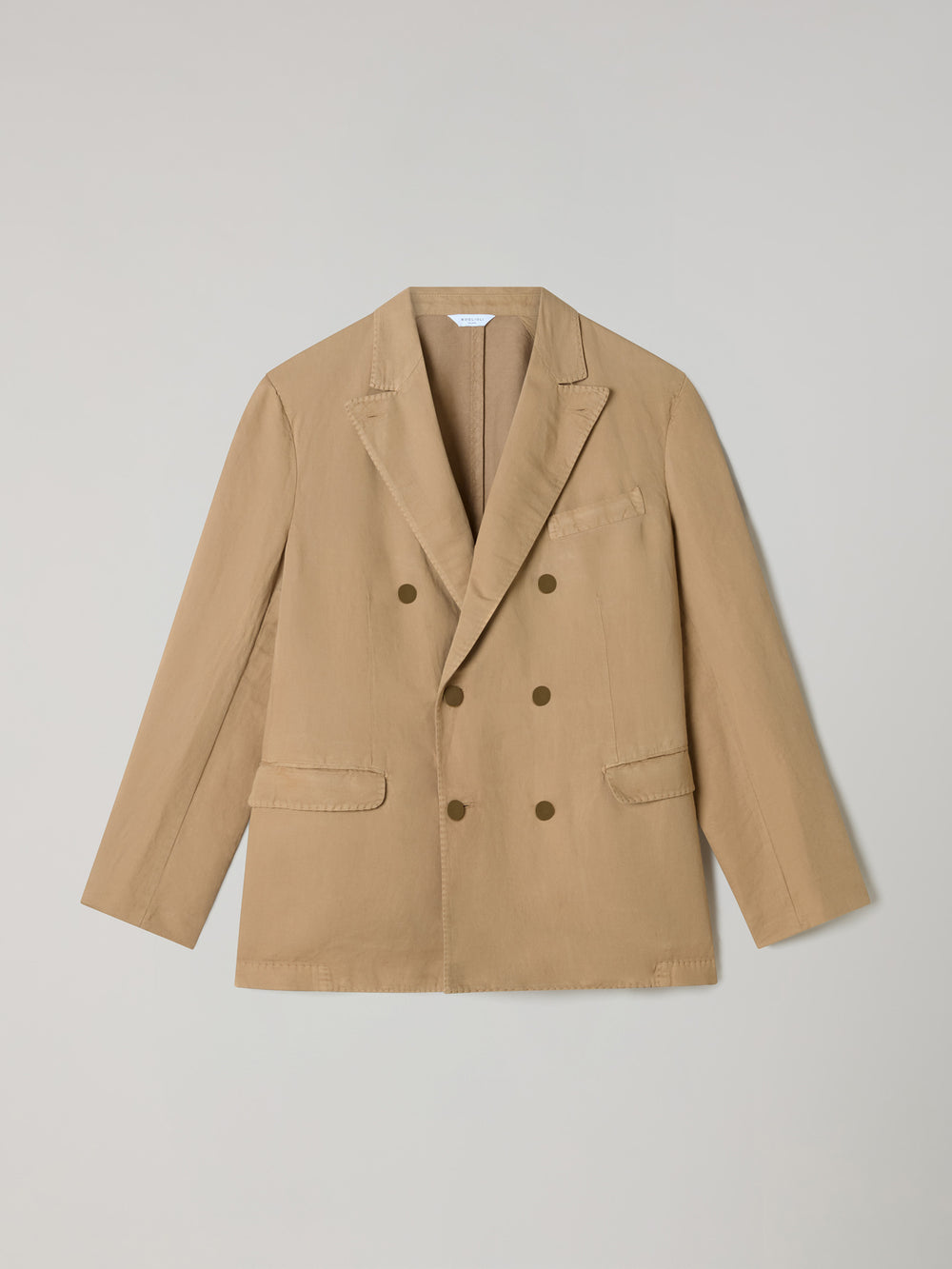 Garment Dyed Cotton Linen Satin double-breasted Dover Suit