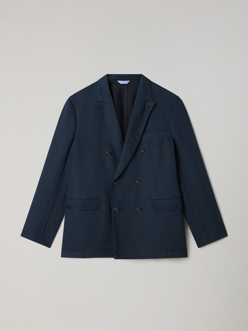 Garment Dyed Cotton Linen Satin double-breasted Dover Suit