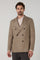Beige Cotton Jersey Double-Breasted Dover Jacket