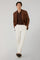 Cinnamon Cotton Jersey Double-Breasted Dover Jacket