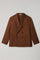 Cinnamon Cotton Jersey Double-Breasted Dover Jacket