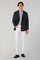 Grey Cotton Jersey Double-Breasted Dover Jacket