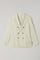 White Garment Dyed Cotton Herringbone double-breasted Dover Suit