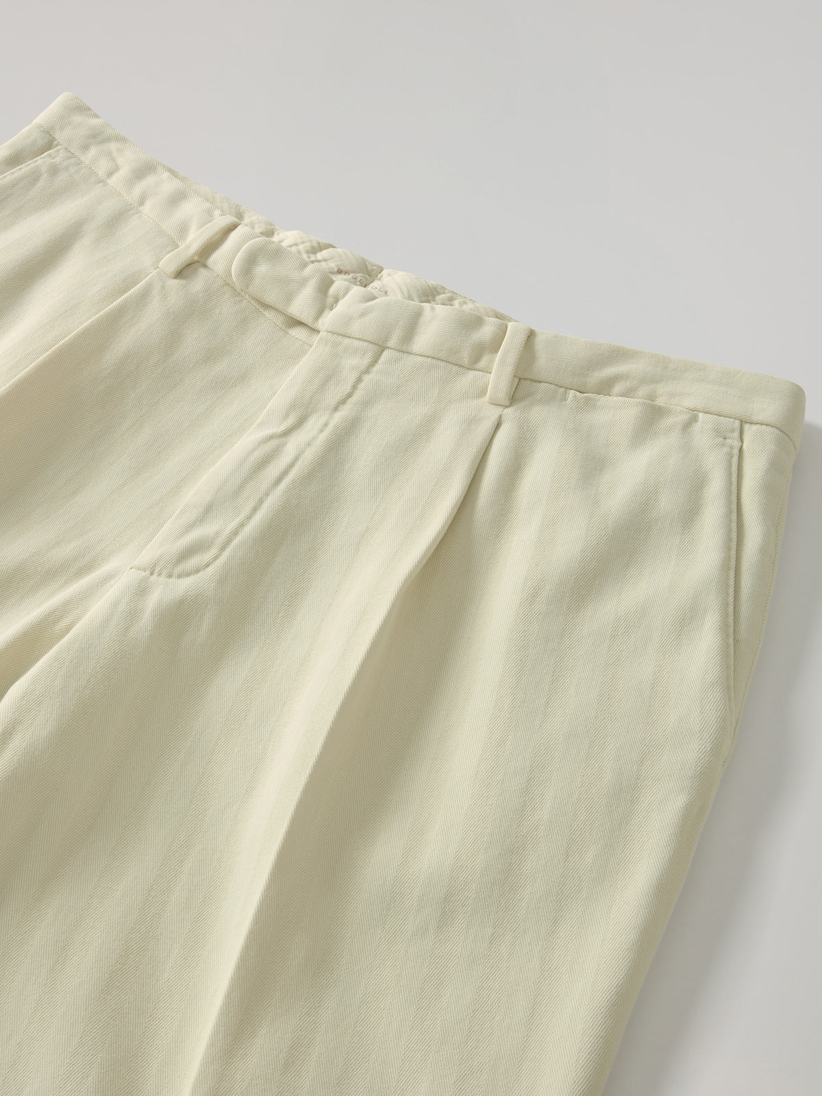 White Garment Dyed Cotton Herringbone double-breasted Dover Suit
