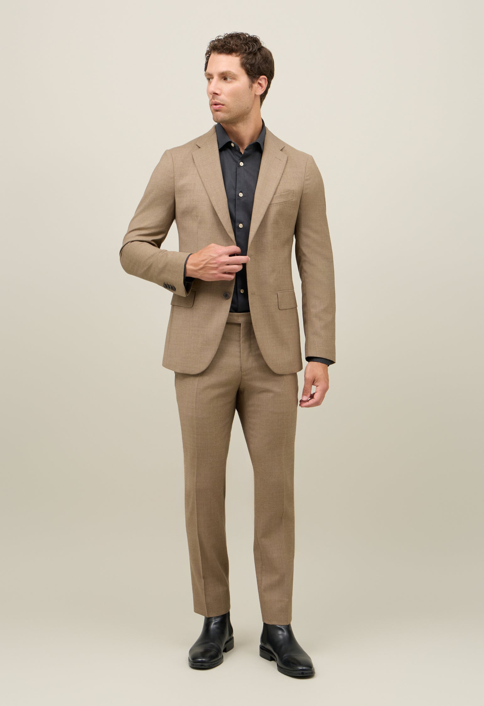 Light Brown Wool Milano Suit