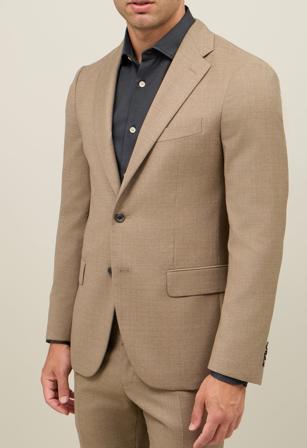 Light Brown Wool Milano Suit