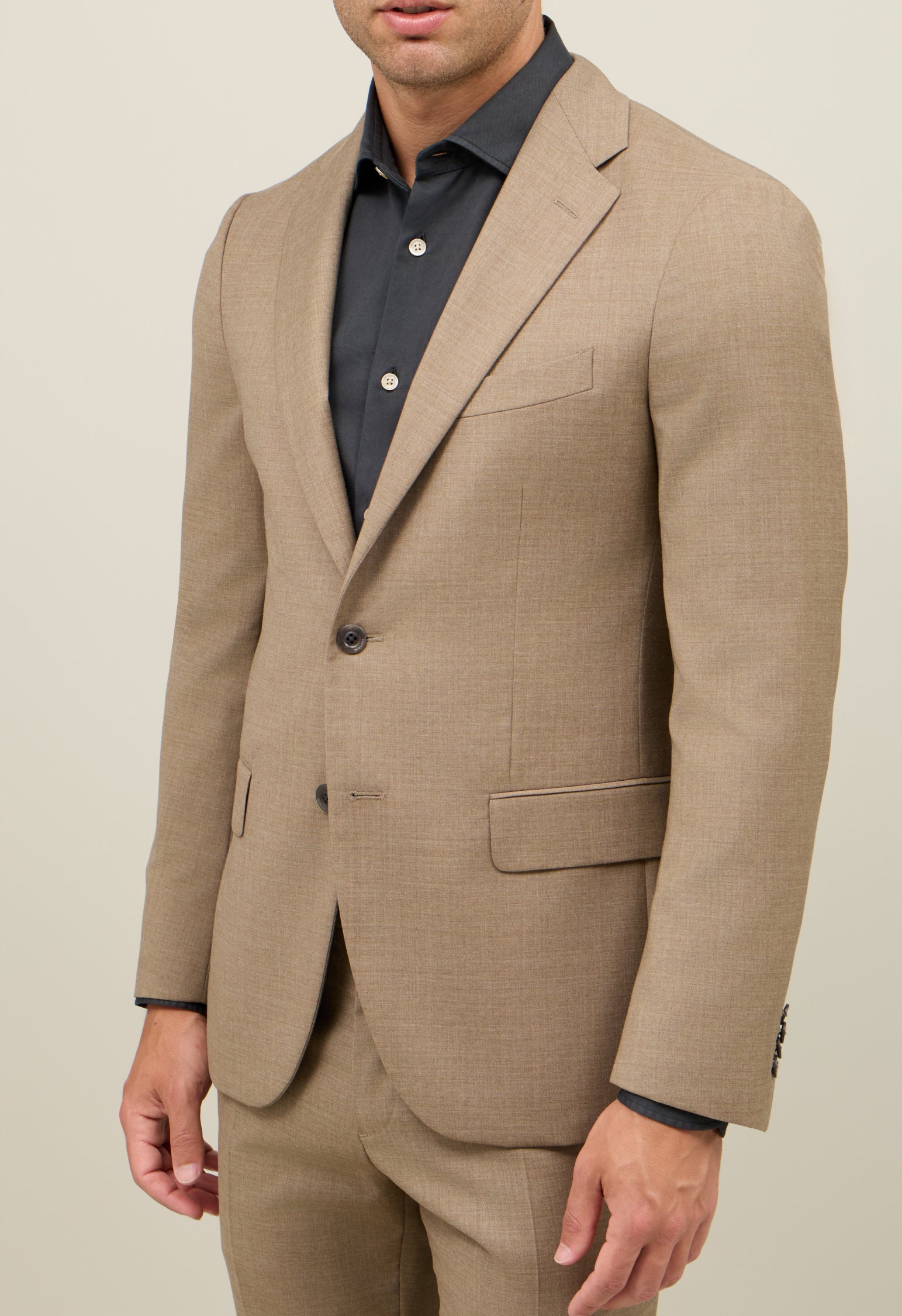 Light Brown Wool Milano Suit