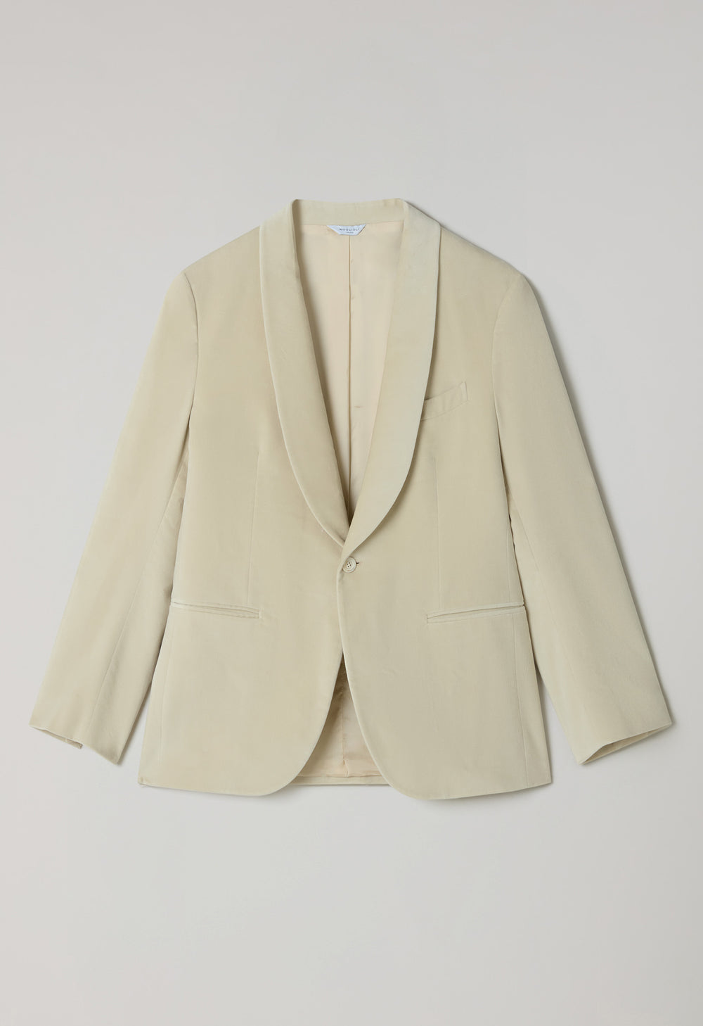 Light Beige Plain Velvet Milano Dinner Jacket
