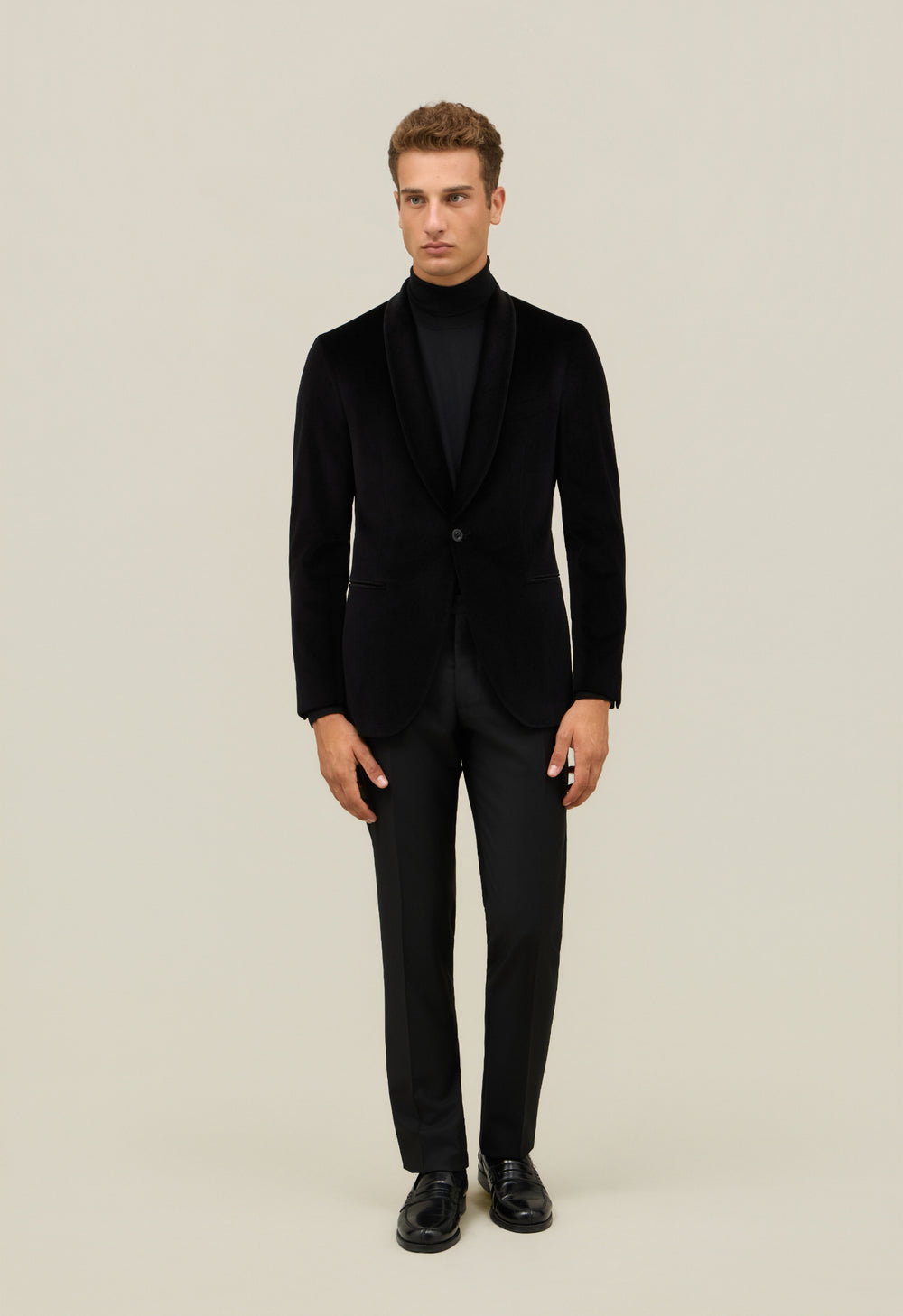 Black Plain Velvet Milano Dinner Jacket