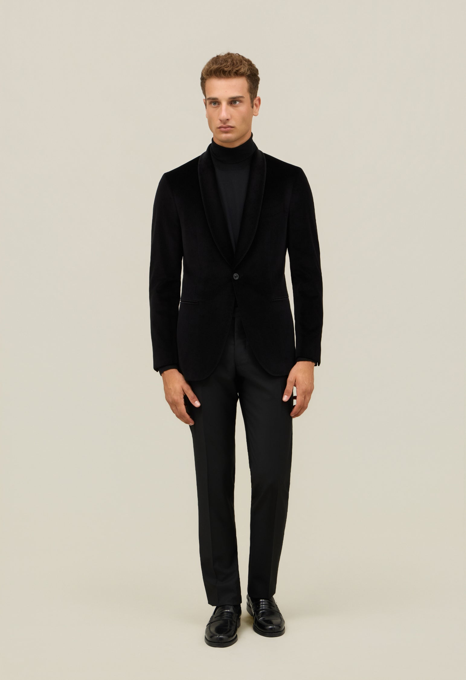 Black Plain Velvet Milano Dinner Jacket