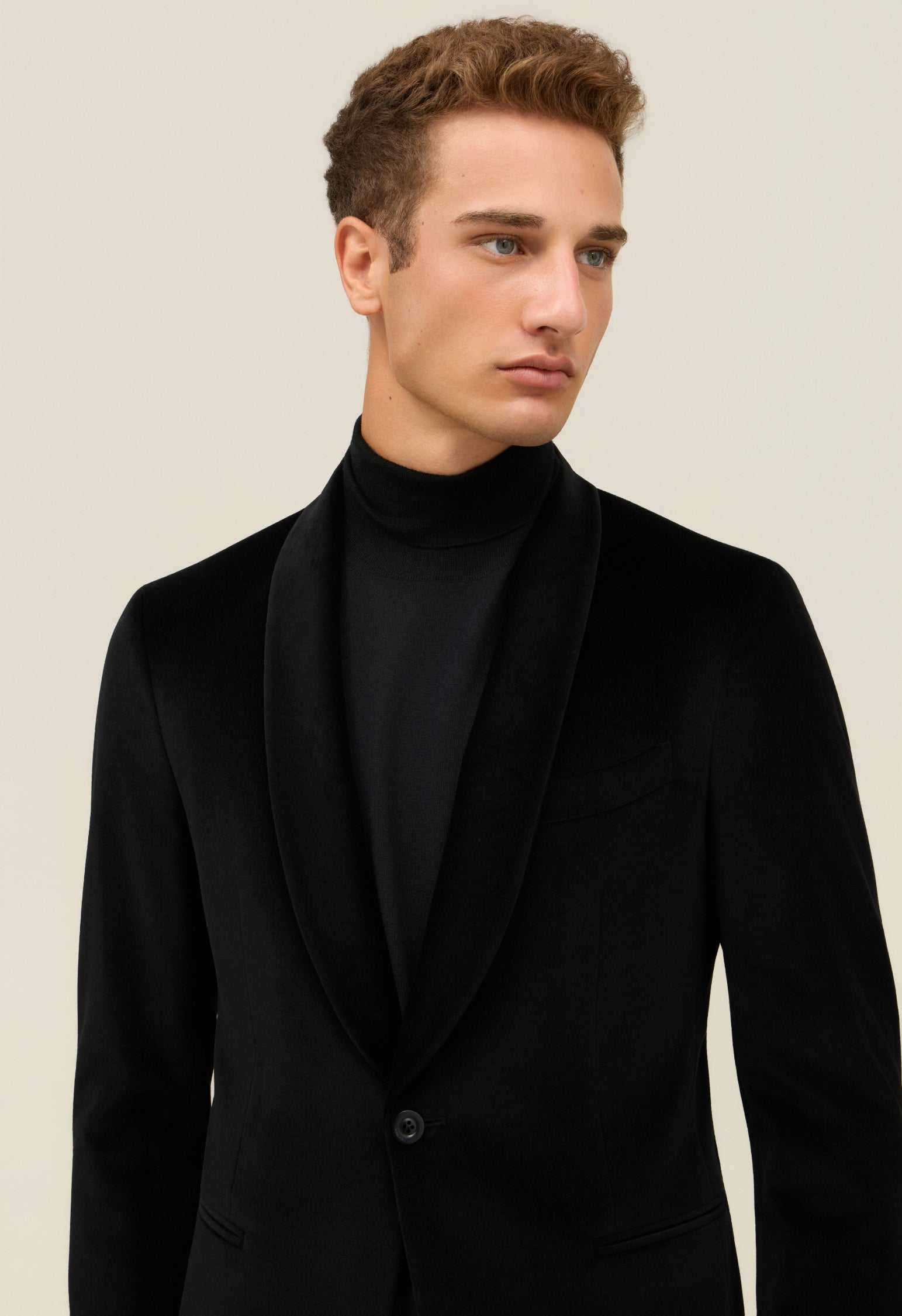 Black Plain Velvet Milano Dinner Jacket