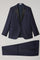 Blue Virgin Wool Satin Milano Tuxedo Suit