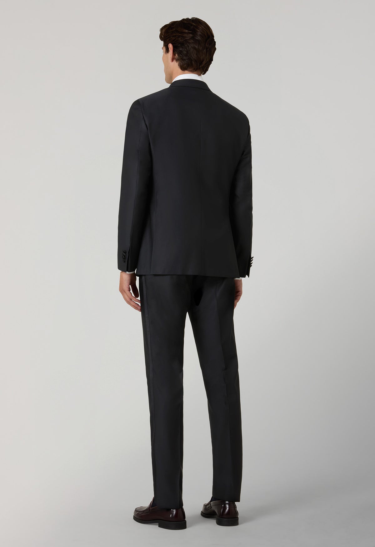 Black Wool Satin Milano Tuxedo