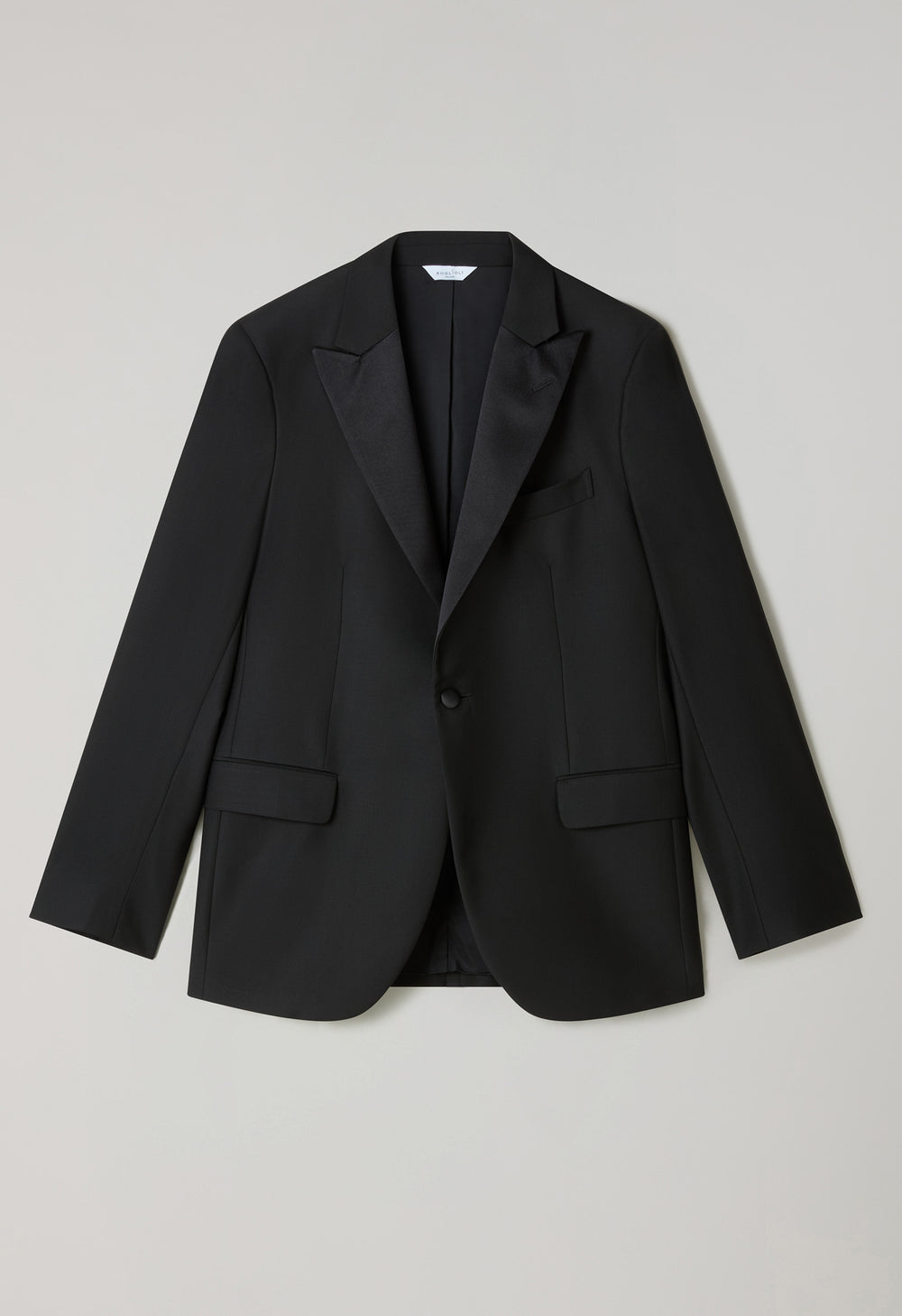 Black Wool Satin Milano Tuxedo