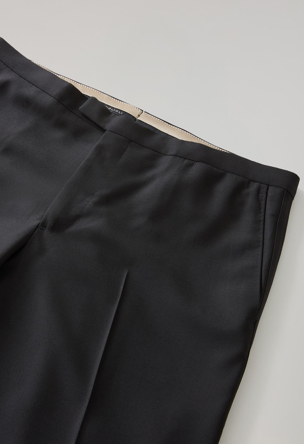 Black Wool Satin Milano Tuxedo