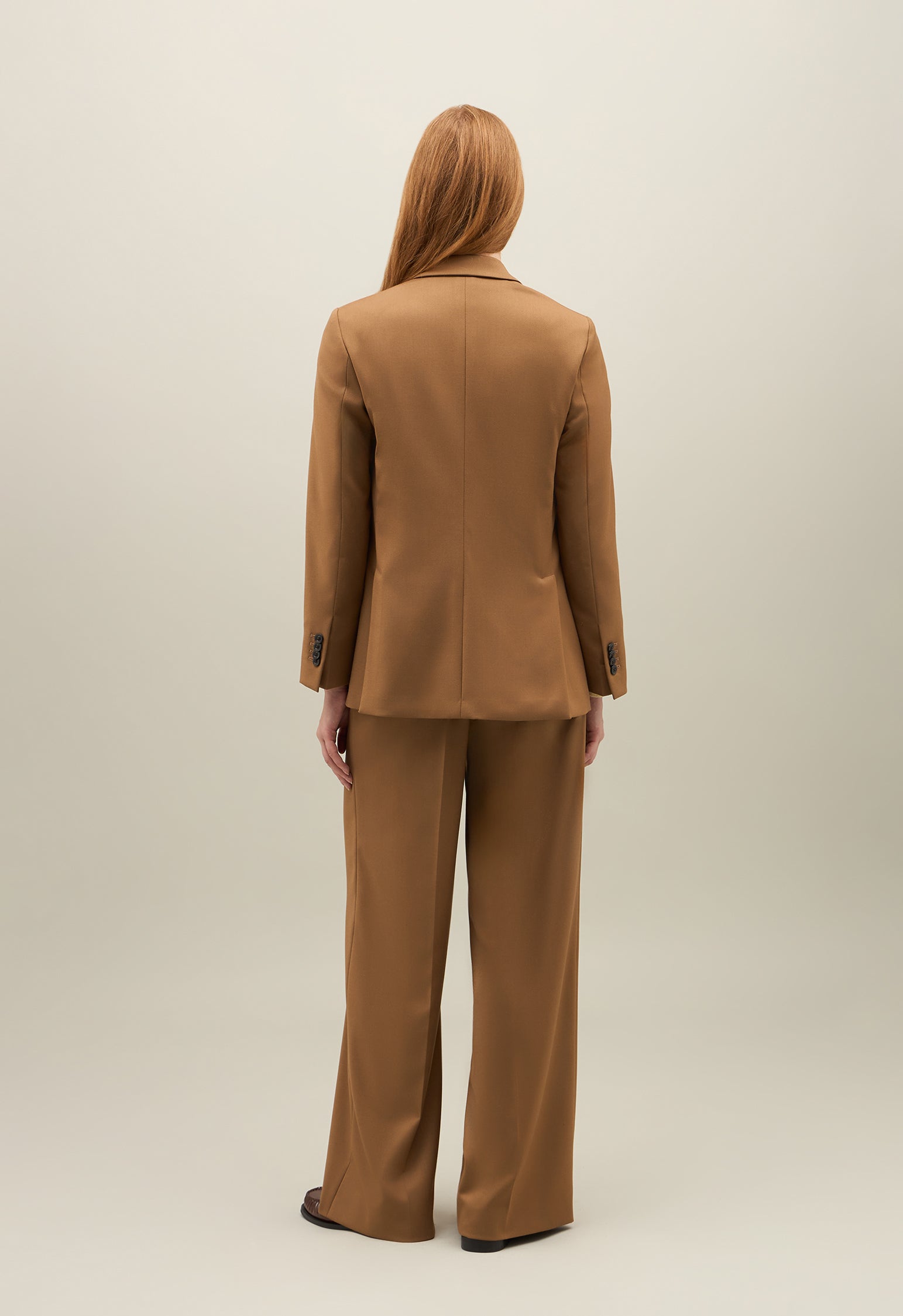 Camel Gabardine stretch Bea Blazer