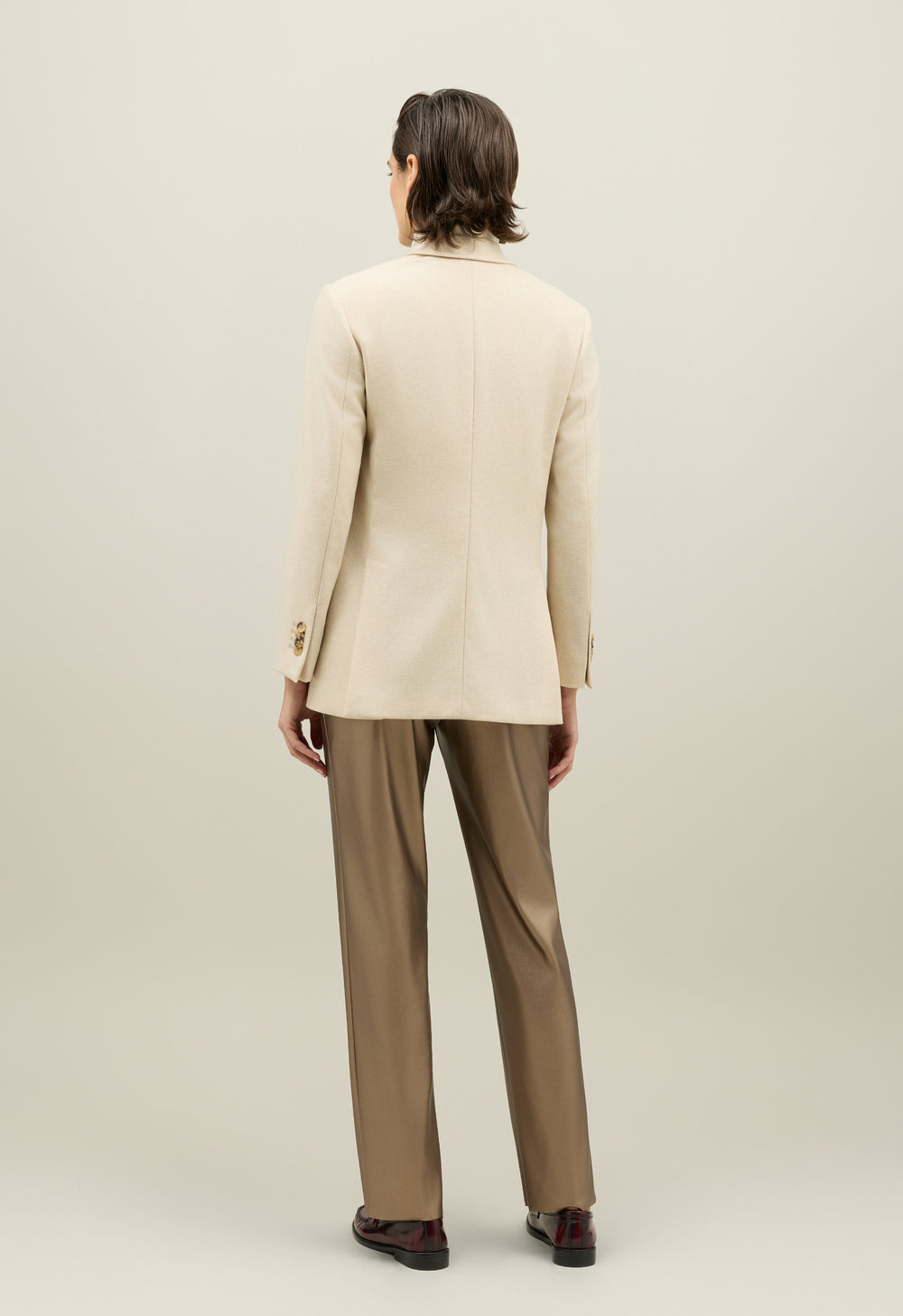 Warm White Blended Wool Maia Blazer